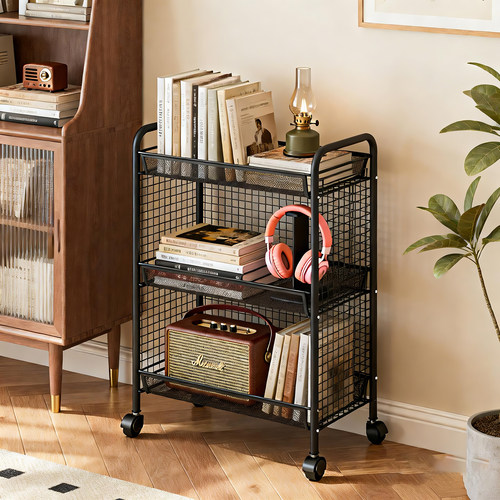 书架桌边多层书本收纳架