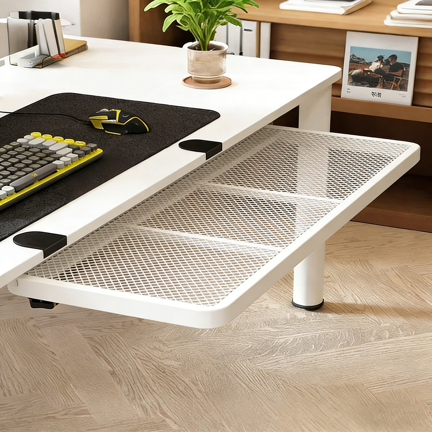 桌面延伸板电脑桌加长加宽置物架办公桌延长架可折叠台面扩展架