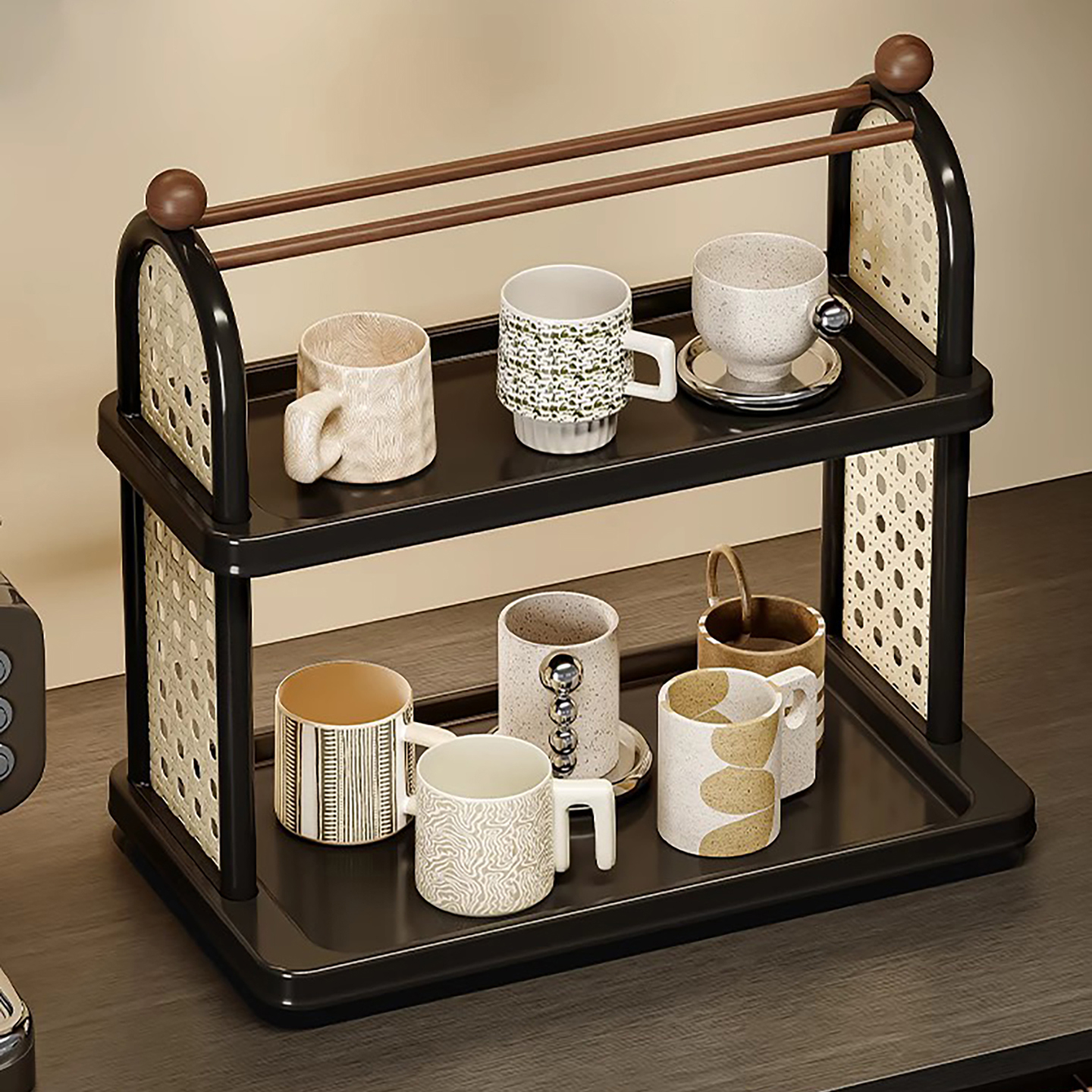 水杯收纳架茶几桌面咖啡杯置物架