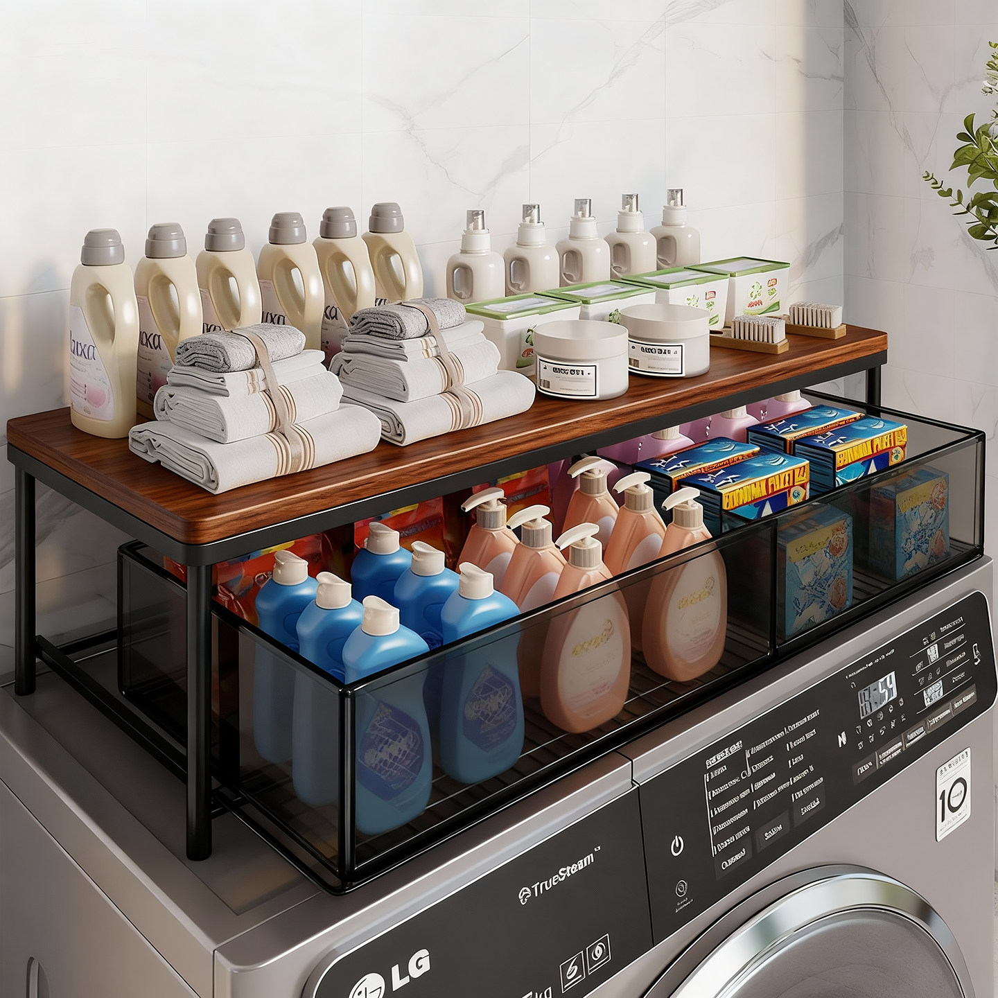 洗衣机上方置物架阳台卫生间滚筒顶部洗衣液收纳架抽屉式储物架子,家庭/个人清洁工具,浴室角架/置物架,淘宝优惠券,粉丝福利购,淘宝优惠卷