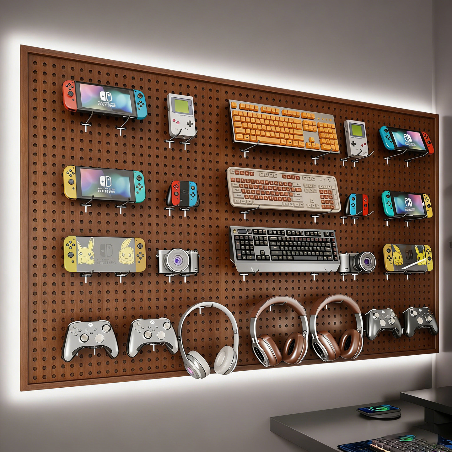 洞洞板置物架电竞房墙上收纳挂板金属冲孔板造型墙装饰隔板展示架,住宅家具,搁板/置物架/家用陈列架,淘宝优惠券,粉丝福利购,淘宝优惠卷