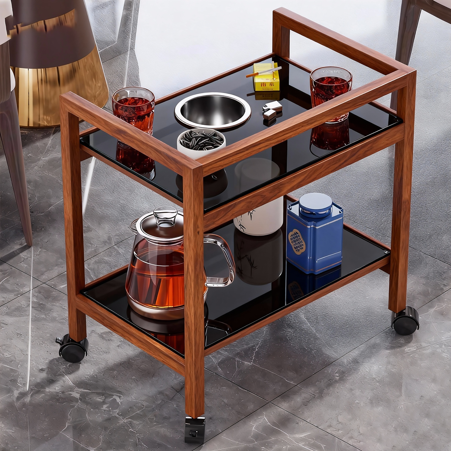 麻将桌边几茶楼专用茶水柜