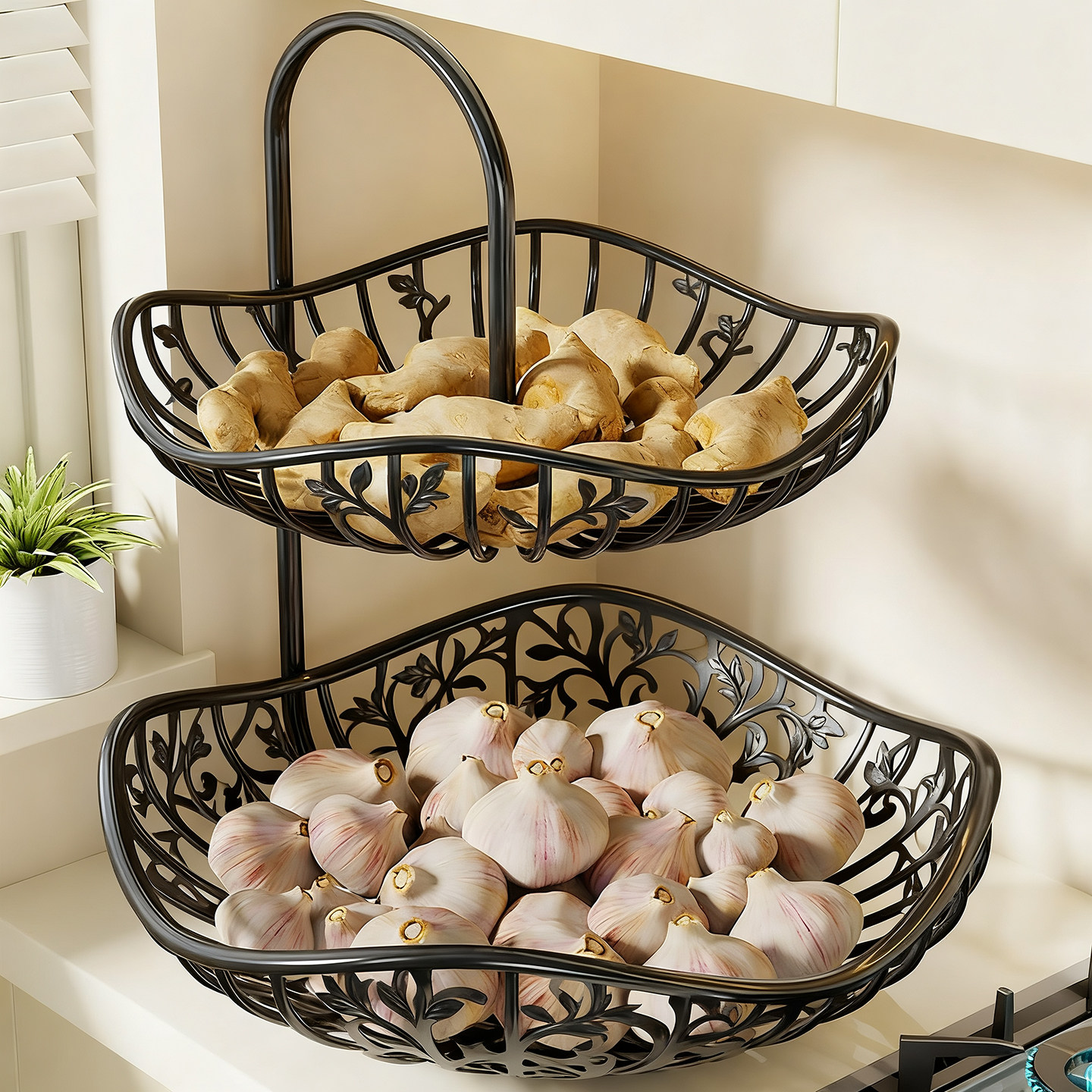 厨房葱姜蒜置物架桌面多层辣椒果蔬放置架家用多功能调味品收纳架,厨房/烹饪用具,厨房置物架/置物柜/角架,淘宝优惠券,粉丝福利购,淘宝优惠卷