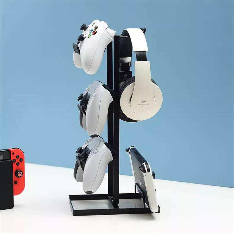 书房桌面大容量头戴式耳机收纳架子电脑旁游戏手柄高颜值放置架子