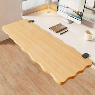 实木桌面延长板办公桌免打孔延伸板可折叠手臂肘托支撑架键盘托架