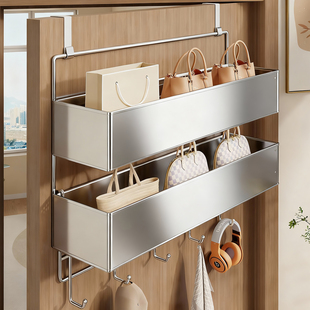 门后包包置物架免打孔悬挂放包架入户门上手提包皮包分层收纳神器