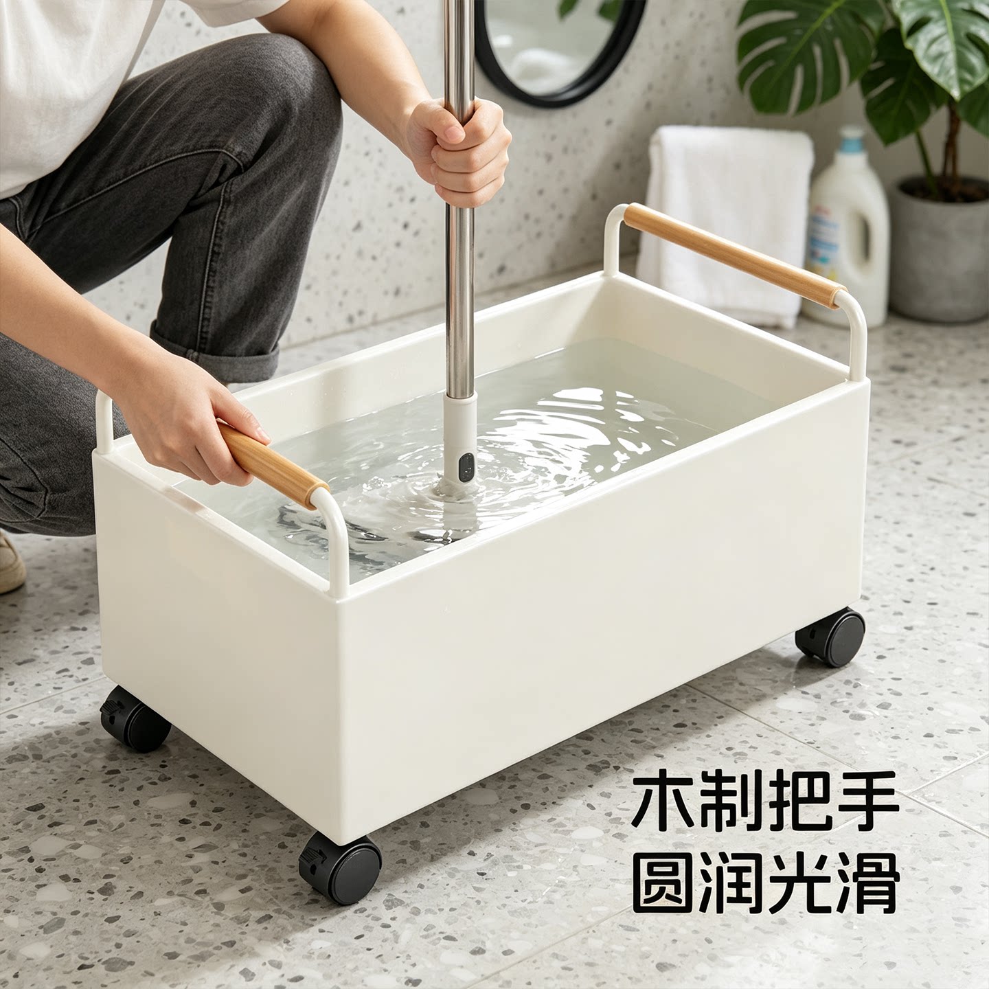 拖把专用桶平板海绵拖把清洗桶图片