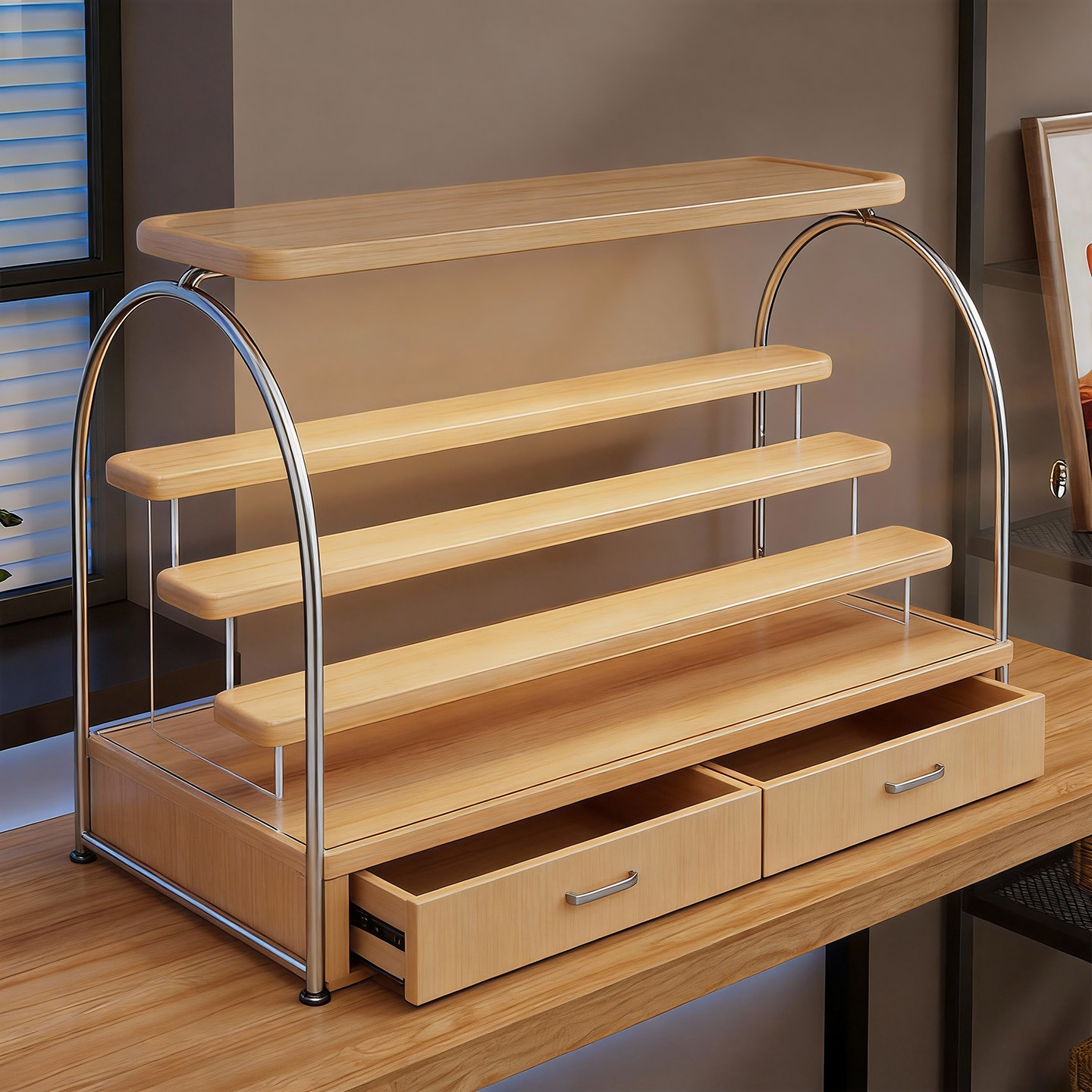 手办摆件展示架阶梯式盲盒收纳架模型整理柜子桌面泡泡玛特展示柜,收纳整理,手办收纳盒,淘宝优惠券,粉丝福利购,淘宝优惠卷