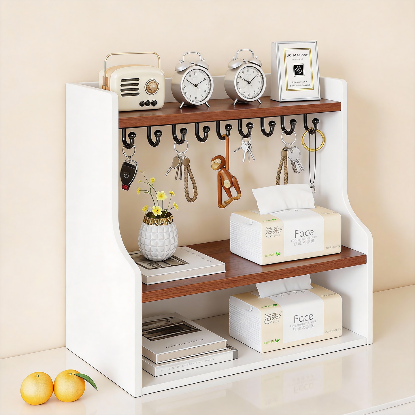 入户玄关钥匙挂架客厅边柜置物架摆件收纳展示架子家用多功能挂架,收纳整理,桌面收纳盒,淘宝优惠券,粉丝福利购,淘宝优惠卷