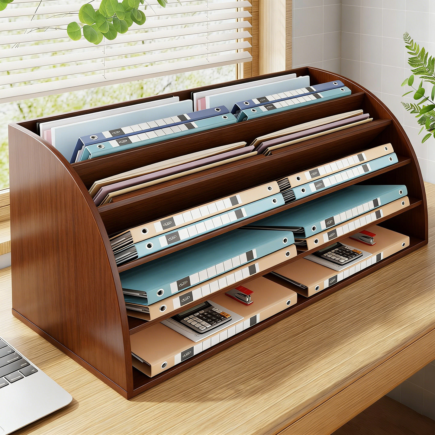 桌面书架书立分层置物架学生书本收纳架书桌整理架工位扇形文件架,住宅家具,书架,淘宝优惠券,粉丝福利购,淘宝优惠卷