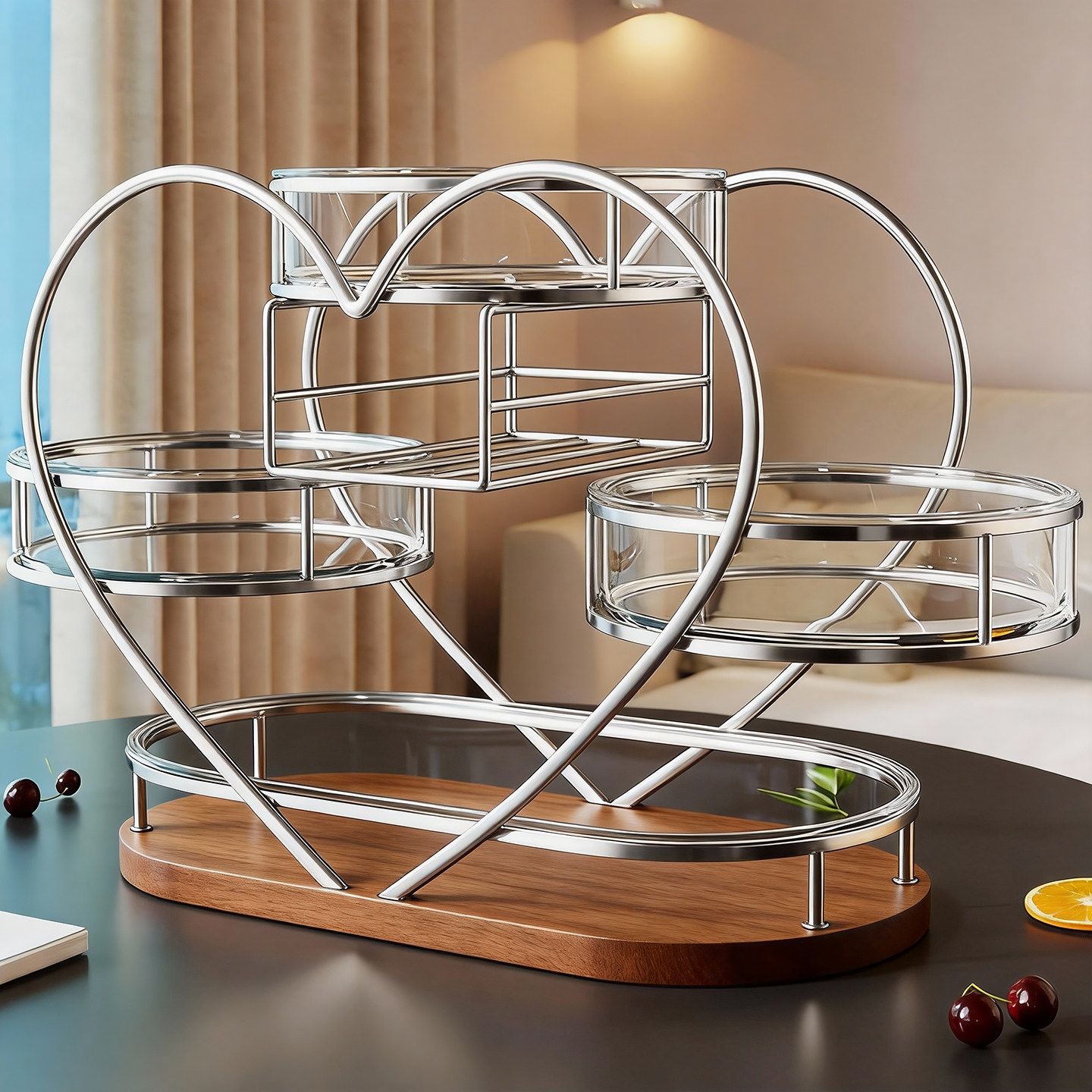 水果盘茶几高档轻奢零食干果收纳摆放架客厅桌面瓜果糖果多层果篮