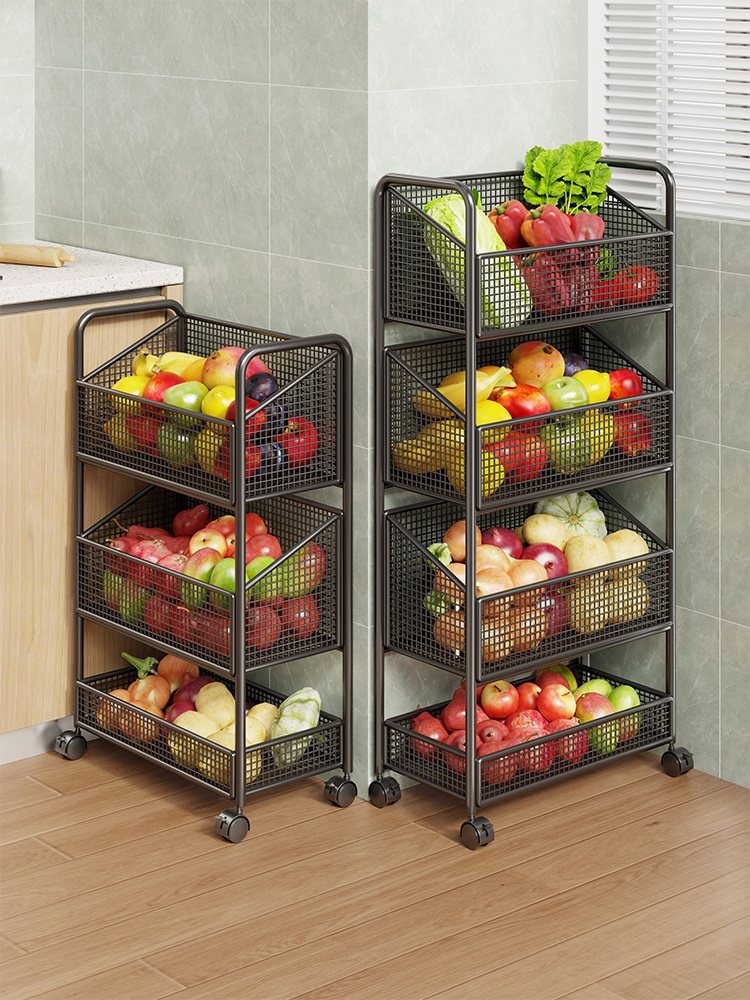 厨房蔬菜储藏架家用立式多层水果储藏架可移动小车零食储藏架,厨房/烹饪用具,果蔬置物架/篮/框,淘宝优惠券,粉丝福利购,淘宝优惠卷