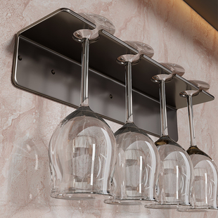 红酒杯架高脚杯挂架倒挂式免打孔收纳架葡萄酒杯收纳架香槟杯放置