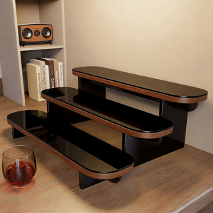 桌面酒瓶展示架吧台阶梯式葡萄酒瓶红酒洋酒收纳摆放架杯子放置架