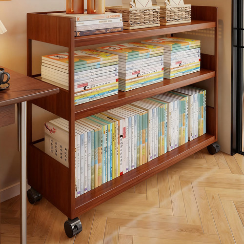 书架桌边可移动书本收纳架