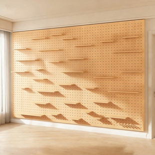 雪板置物架洞洞板户外雪具收纳架墙上运动设备展示架滑雪板整理架