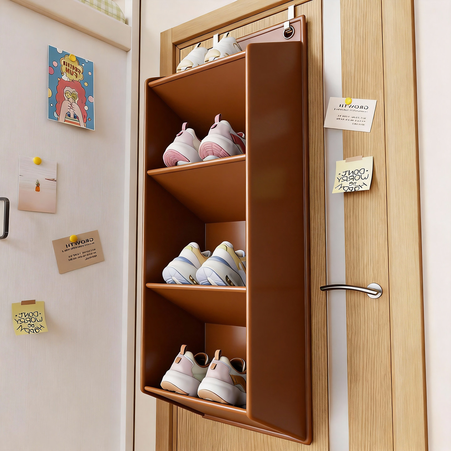 悬挂鞋架壁挂式鞋子收纳架免打孔衣柜门后放鞋置物架小窄分层鞋柜,住宅家具,悬挂鞋架,淘宝优惠券,粉丝福利购,淘宝优惠卷