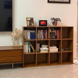 家用落地书架实木组合书柜置物架靠墙多层儿童玩具收纳柜分格柜子