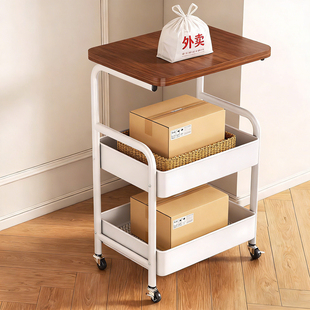 门口快递放置架入户门外玄关杂物收纳架可移动外卖奶茶包裹置物架