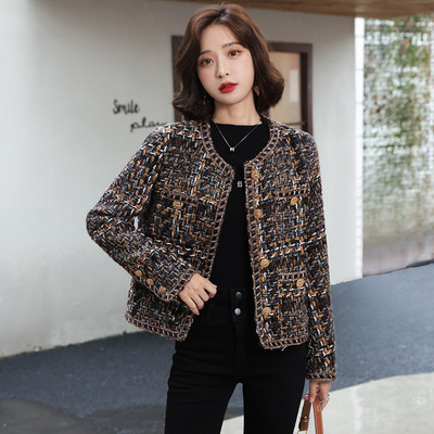小香风格毛呢外套短款韩版时尚