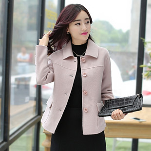 短款毛呢外套女2025新款春秋款韩版修身显瘦小香风呢子大衣小个子