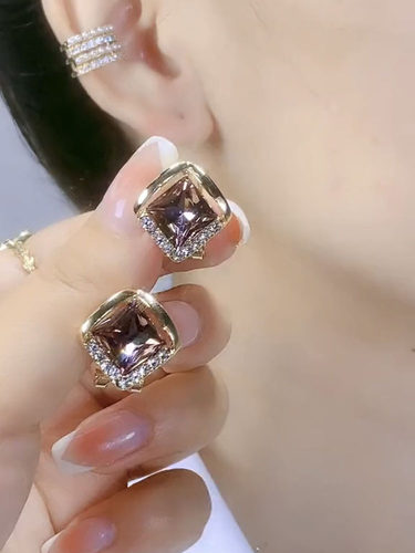 姿茉日韩925纯银针耳钉耳扣耳环