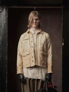 TAM TUAS 旧曲 脏染蕾丝密西根夹克外套《伊索尔的旧梦》