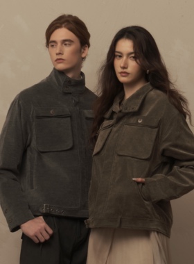 TAM TUAS【圣托里尼】进口匹马棉法国亚麻混纺哈灵顿boxy谷仓夹克