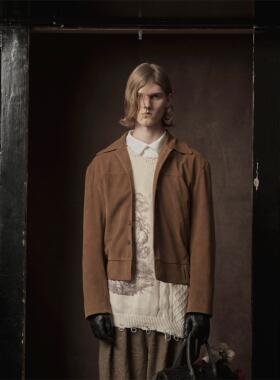 TAM TUAS 英灵 麂皮烧花夹克秋装外套《伊索尔的旧梦》