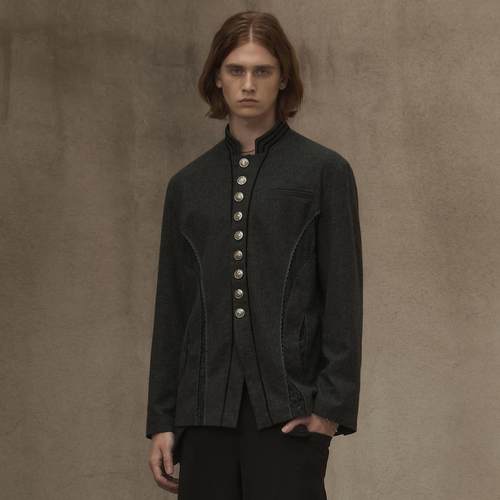 TAM TUAS【圣家堂】意大利进口雕花纽扣蕾丝解构拼接宫廷羊毛西装