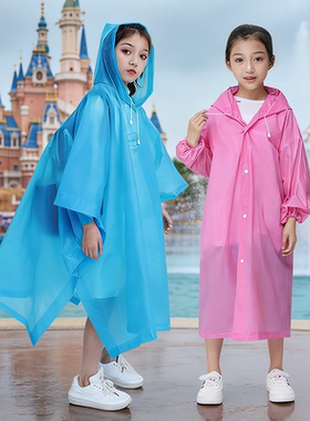 可背包儿童雨衣便携一次性加厚防暴雨幼儿园男女孩雨披小学生专用