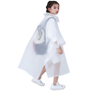 3件|非一次性雨衣儿童加厚透明男童女童徒步小学生可背包雨披雨具