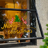 sticker New electrostatic text window Year Christmas