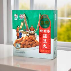 山东特产鄄城左营脆脆香绿豆丸子素食零食干吃丸子火锅丸子礼盒装