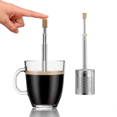 不锈钢咖啡按压过滤器FinalPress过滤网泡茶器伸缩便携咖啡冲泡器