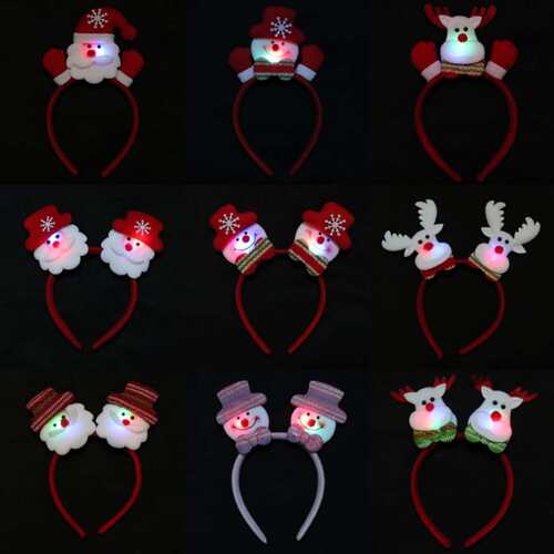 Christmas adult headband Santa Claus snowman deer hair head