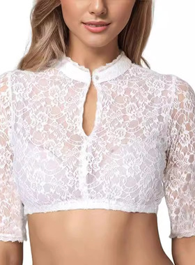 Bavarian Women's Lace Sexy Shirt Vintage Style ladys shirt