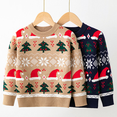 Autumn winter children's pullover sweaters boy Christmas top