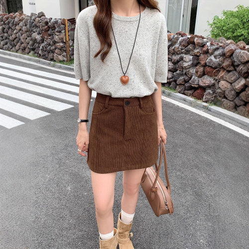 women's Hip hugging skirt  autumn winter temperament skirt