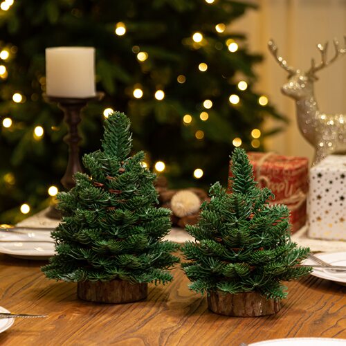 New mini imitation pine dining table Christmas tree home