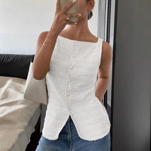 Spring summer womens fashion casual sleeve vest top T-shirt