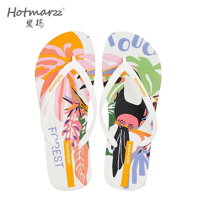 hotmarzz黑玛夹脚人字拖女西双版纳泼水节夏季防滑洗澡外穿凉拖鞋