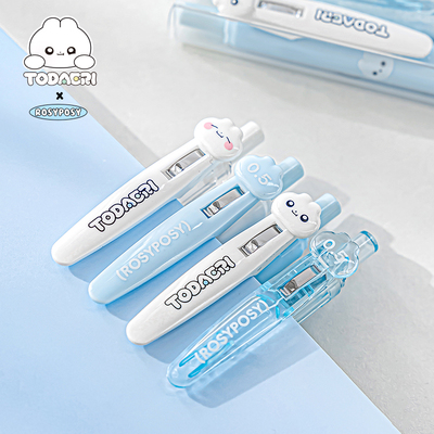 「CS双珠顺滑！兔代理联名」ROSYPOSY柔设学生0.5黑速干中性笔可