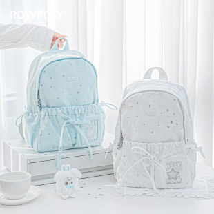 「韩国星星面料双肩」ROSYPOSY柔设减震背包ins韩风可爱旅行学生