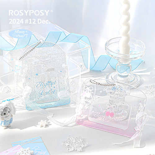 「梦中清透！芭蕾绑带卡套」ROSYPOSY柔设小卡包横版门禁透明追星