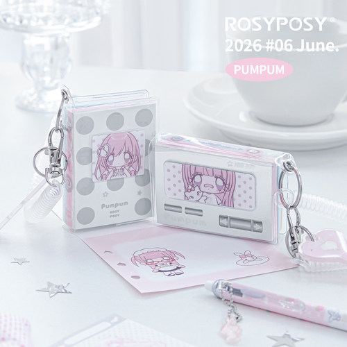 「PUMPUM！光栅挂坠本」RosyPosy柔设韩ins波点mini本手帐bb手帐