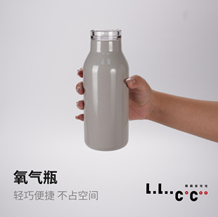氧气瓶300ml 420ml亮光油漆保温杯透明盖直杯圆润小咖啡瓶定制图