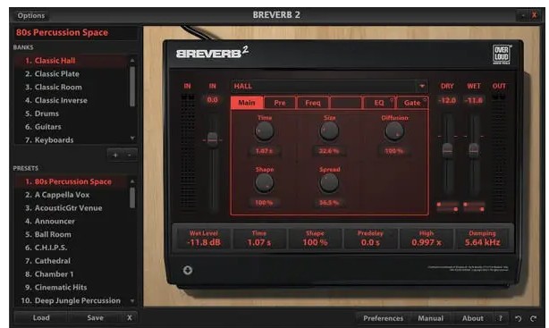 OverloudBREVERB2软音源效果器