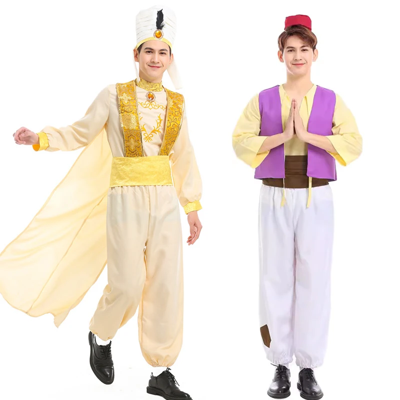 成人万圣节派对阿拉丁王子Cos服装舞台剧演出动漫Prince Aladdin
