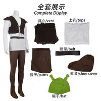 Adult Halloween party Green Monster Shrek, Princess Fiona cosplay costume thumbnail 6